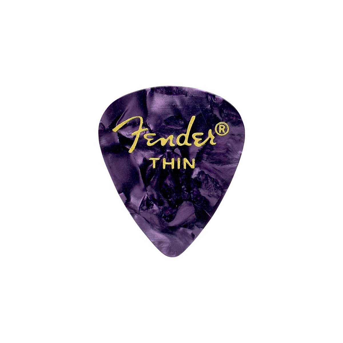 FENDER - THIN CELLULOID PICKS - PURPLE MOTO - 12 PICKS PACK